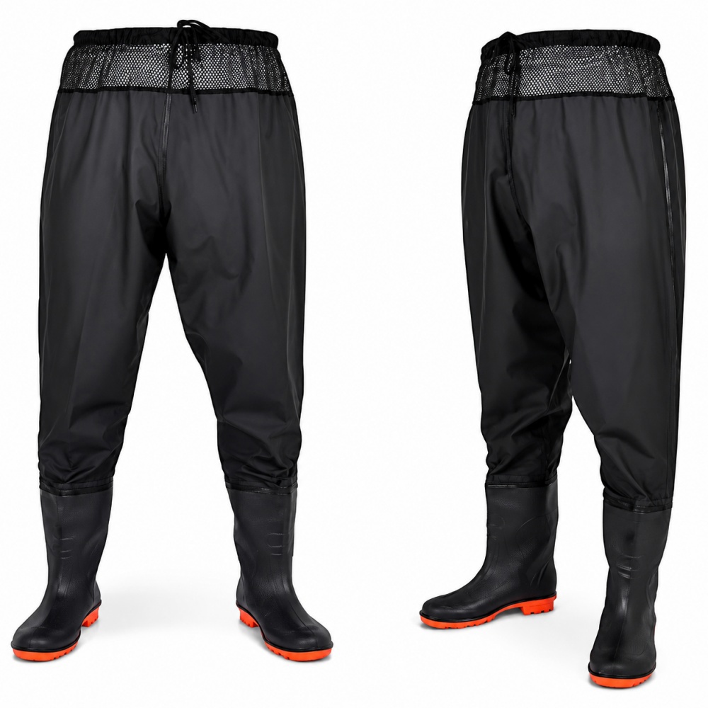 Fishing Pants Waterproof - Salopette da pesca a vita alta