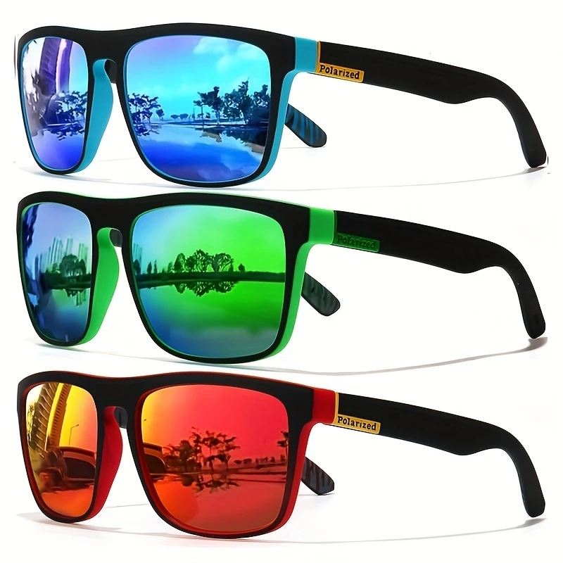 Fishing Sunglasses Polarized - 1/3PCS Occhiali da sole vintage quadrati