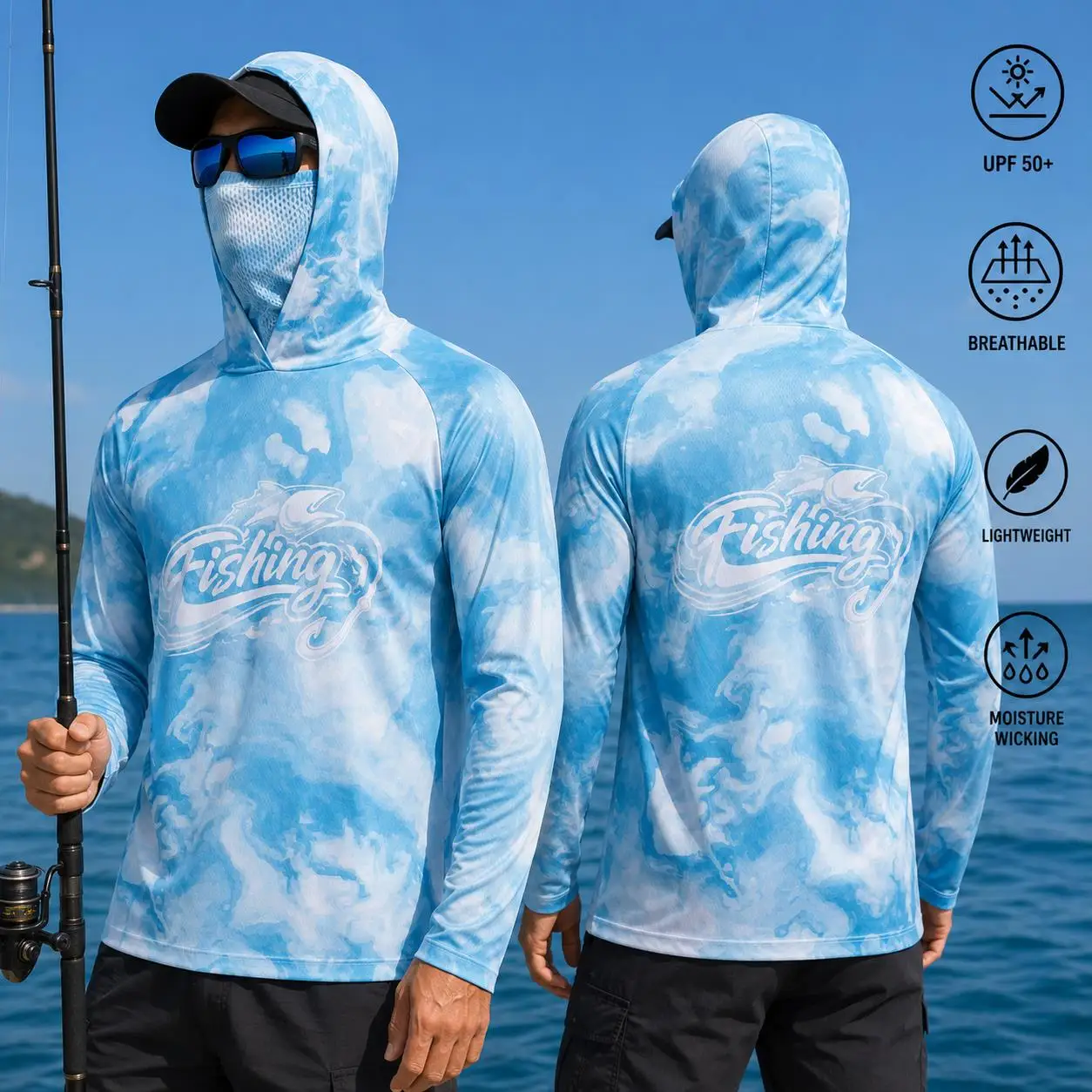 Maglia da pesca con cappuccio  - Fishing Shirt Uv Protection recensione e prezzo
