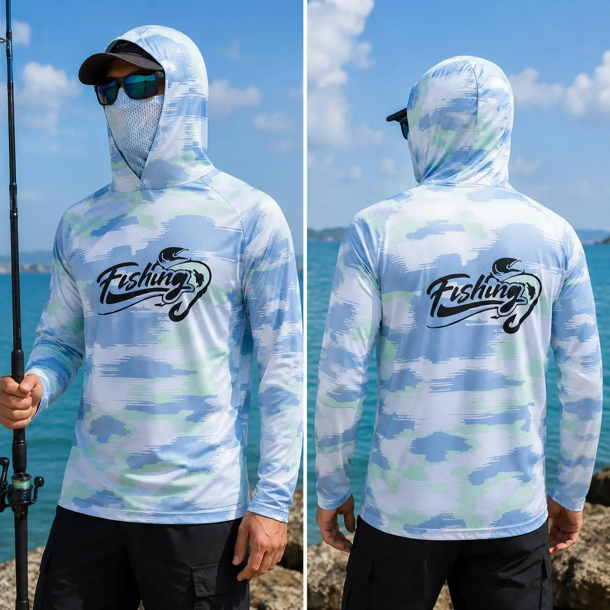 Maglia da pesca con cappuccio  - Fishing Shirt Uv Protection recensione e prezzo